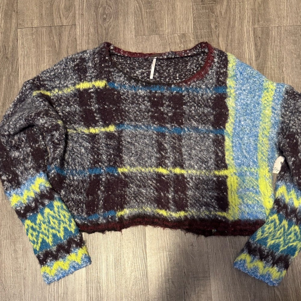 free people Emerson fuzzy pullover .  NWT - Picture 2 of 5
